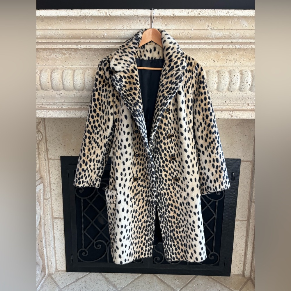 1960s/70s Leopard Print Faux Fur Coat, Fashionbilt